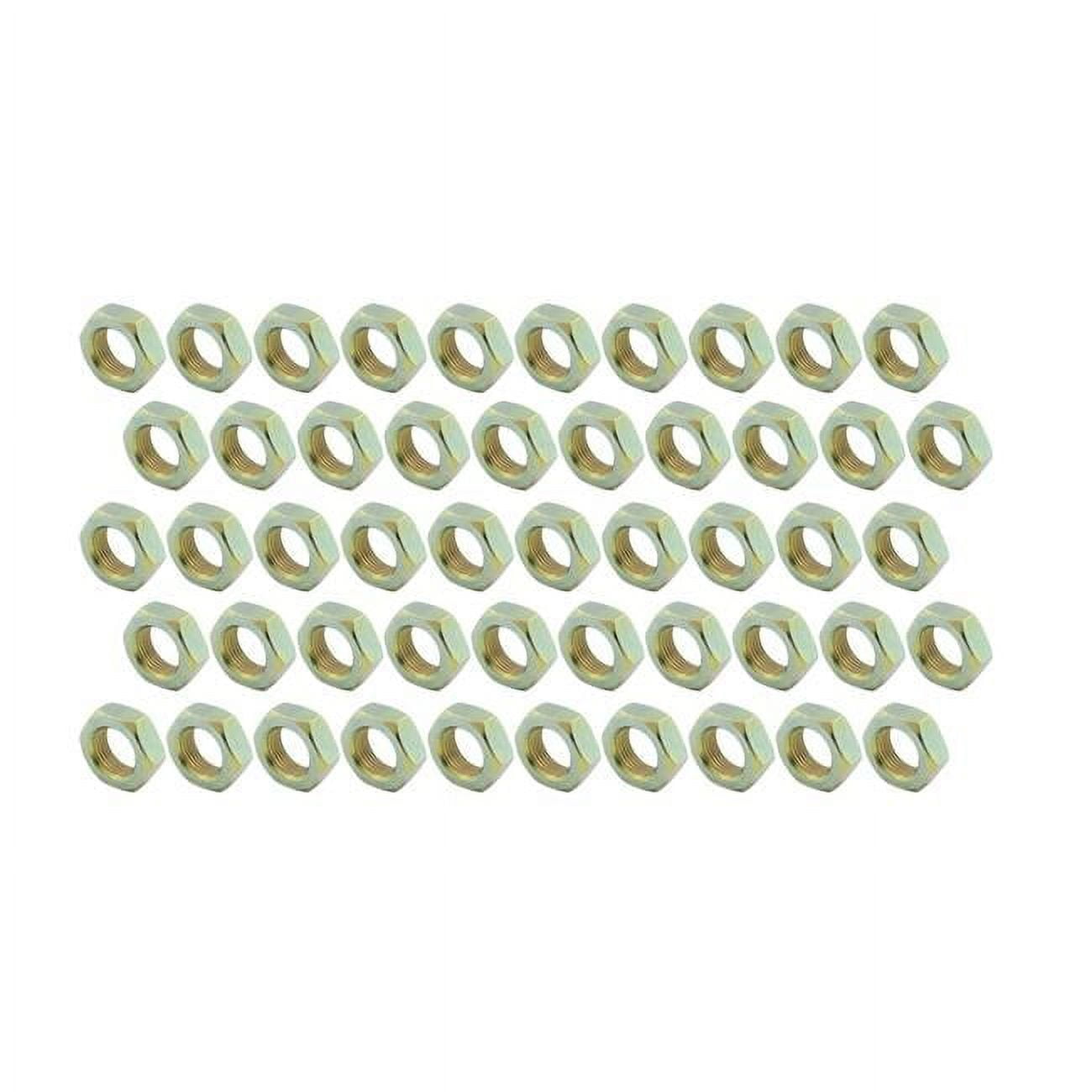 0.62-18 in. Left Hand Steel Jam Nuts - Pack of 50