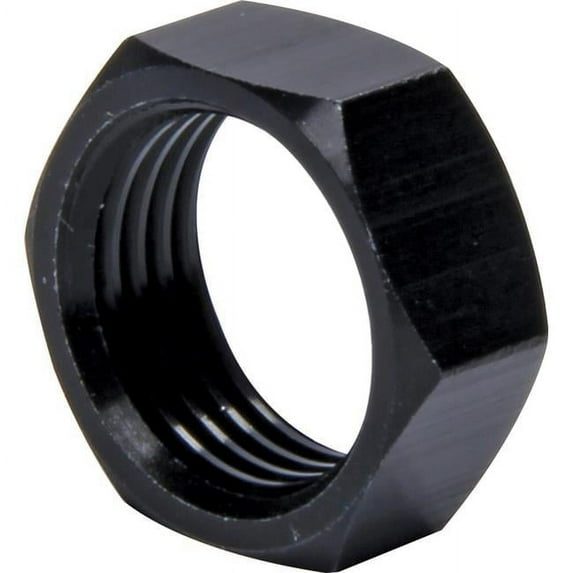 0.62-18 in. Right Hand Thin OD Aluminum Black Jam Nuts, Pack of 4