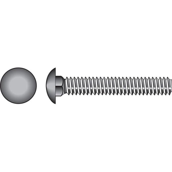 0.62 in. Dia. x 10 in. Hot Dipped Galvanized Steel Carriage Bolt, Pack of 25