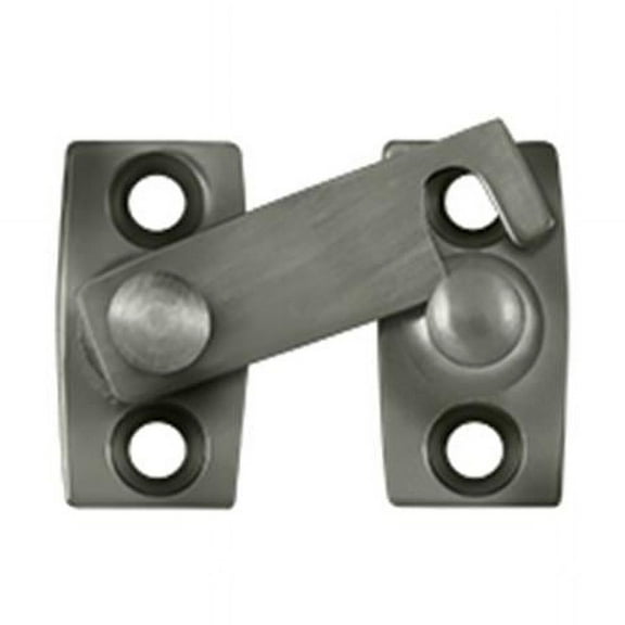 0.62 in. Shutter Bar - Door Latch, Antique Nickel - Solid Brass