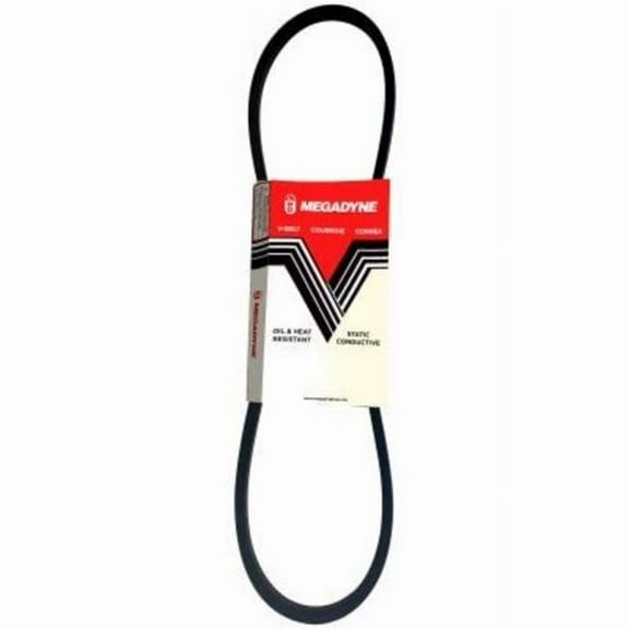 0.62 x 91 in. Rubber Industrial V-Belt, Black