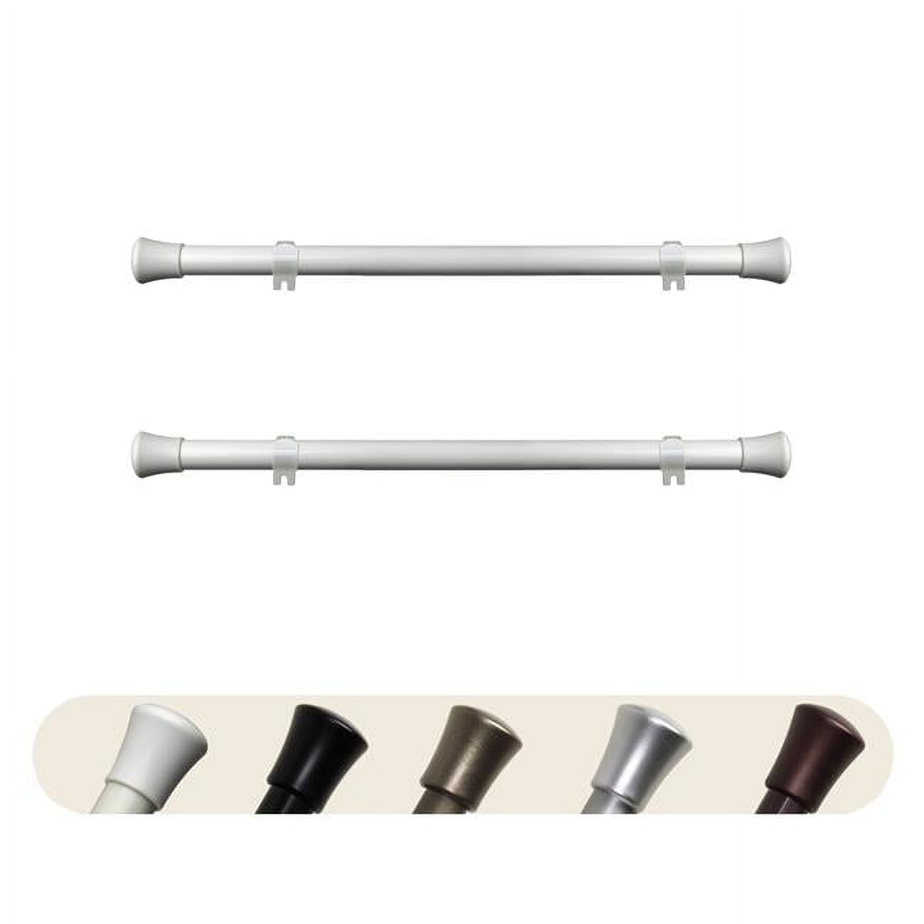 0.625 in. Dia. Side Curtain Rod, White 1220 in. Set of 2