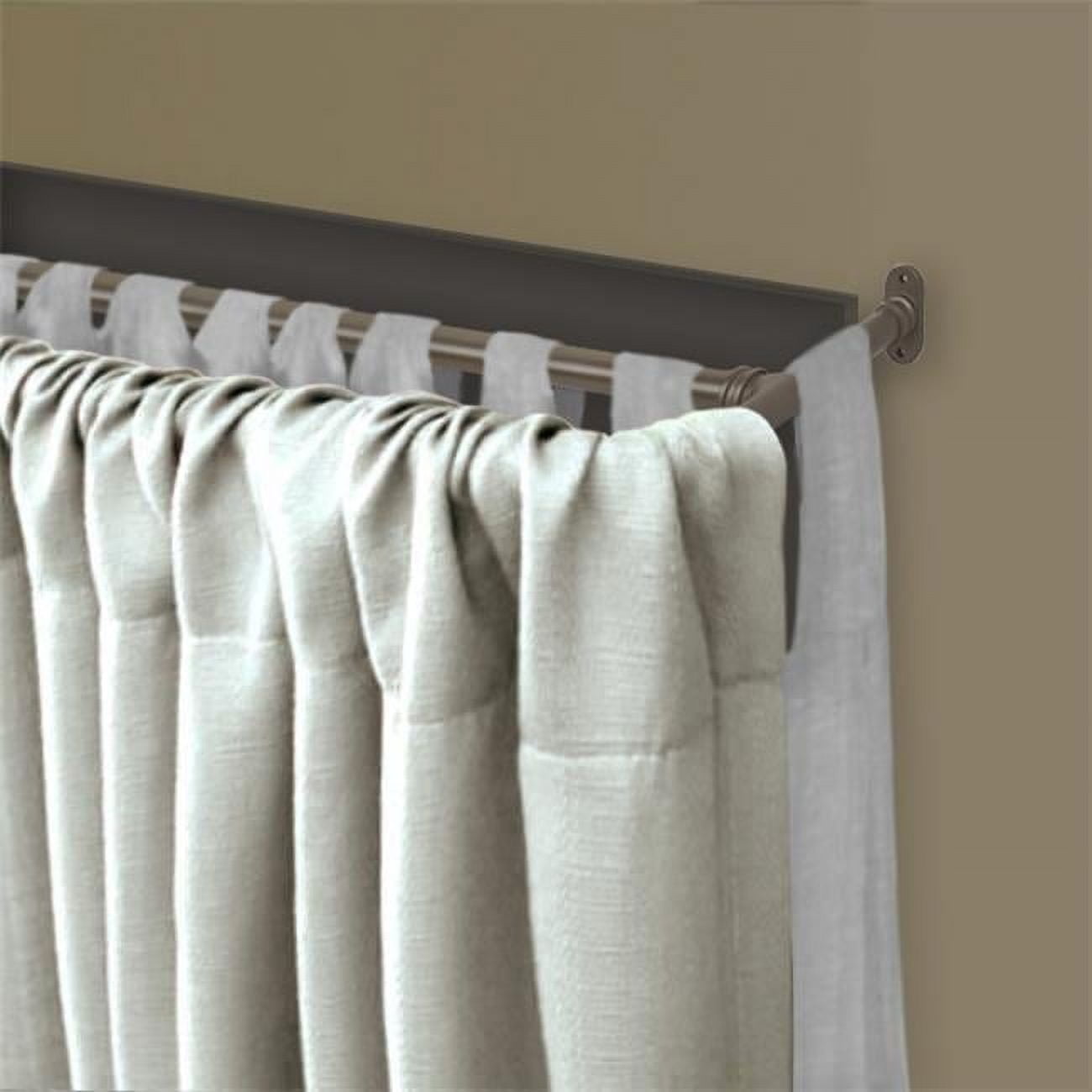 0.625 in. Double Blackout Curtain Rod with 28 to 48 in. Extension, Antique Brass