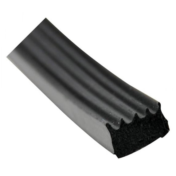 0.625 x 0.375 in. x 50 ft. Trailer Weatherstripping EPDM Sponge Rubber Door & Window Foam Seal with Tape, Black