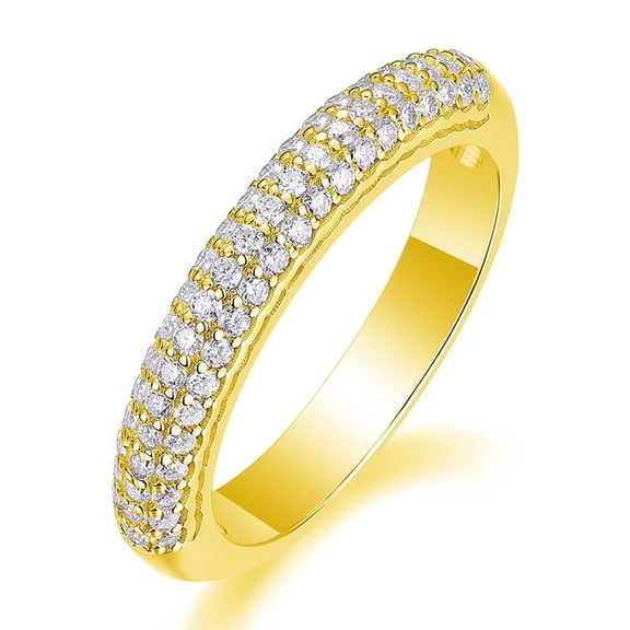 0.63 Carat Moissanite Rings for Women D Color VVS1 925 Sterling Silver Round Cut Moissanite Wedding Bands Lab Created Diamond Rings Simulated Diamond Promise Rings