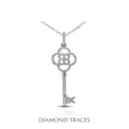 thumbnail image 1 of 0.63 Carat Total Natural Diamonds 14K White Gold Pave Setting Key Fashion Pendant, 1 of 1