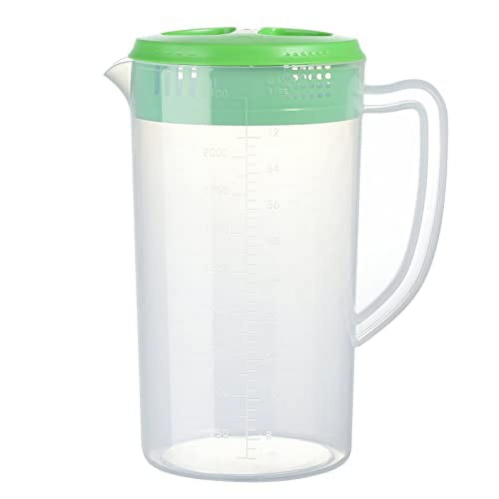 0.63 Gallon/2.4 Litre Plastic Pitcher with Lid BPAFREE EcoFriendly