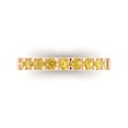 thumbnail image 1 of 0.63 ctw Wedding Band for Women - 14K Rose Gold Natural Citrine Stackable Eternity Ring, 1 of 6