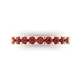 thumbnail image 1 of 0.63 ctw Wedding Band for Women - 14K Rose Gold Natural Garnet Stackable Eternity Ring, 1 of 6