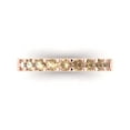 thumbnail image 1 of 0.63 ctw Wedding Band for Women - 14K Rose Gold Yellow Moissanite Stackable Eternity Ring, 1 of 6