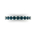 thumbnail image 1 of 0.63 ctw Wedding Band for Women - 14K White Gold Natural London Blue Topaz Stackable Eternity Ring, 1 of 6