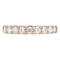 0.63 ctw Wedding Band for Women - 18K Rose Gold Moissanite Stackable Eternity Ring