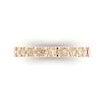 thumbnail image 1 of 0.63 ctw Wedding Band for Women - 18K Rose Gold Natural Morganite Stackable Eternity Ring, 1 of 6