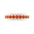 thumbnail image 1 of 0.63 ctw Wedding Band for Women - 18K Rose Gold Simulated Red Diamond Stackable Eternity Ring, 1 of 6