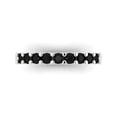 thumbnail image 1 of 0.63 ctw Wedding Band for Women - 18K White Gold Natural Onyx Stackable Eternity Ring, 1 of 6