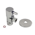 thumbnail image 1 of 0.63 in. O.D. x 0.38 in. O.D. Anti-Seize Deluxe Quarter Turn Ceramic Hardisc Cartridge Angle Stop with Flange, Polished Chrome, 1 of 1
