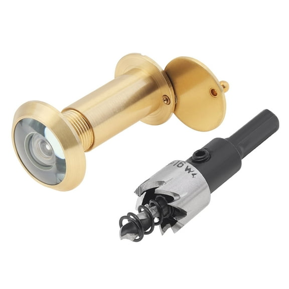 0.63inch 200 Degree Door Viewer Peephole Drill Bit Set for 1.33inch to 2.3inch Door Thickness Home / Office / Hotel with Rotating Privacy Cover, HD Optical Glass Lens Security Peek Peep Holes