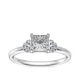 thumbnail image 1 of 0.65 Carat Color F-G, Clarity VS1, Princess Cut Natural Diamond Unique Solitaire Ring for Anniversary & Wedding Solid 18K White Gold Size 4, 1 of 6