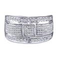 thumbnail image 1 of AFFY 0.65 Carat (Ctw) Round Shape White Natural Diamond Men's Anniversary Ring 10k Solid Gold, 1 of 1