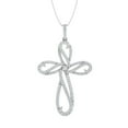 thumbnail image 1 of 0.65 Carat Diamond Cross Pendant Necklace in 14K White Gold (Silver Chain Included) (SI1-SI2 Clarity), 1 of 3