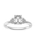 thumbnail image 1 of 0.65 Carat Excellent Emerald Cut Natural Diamond Solitaire Beautiful Ring for Women in Solid 14K White Gold Size 11.5, 1 of 6