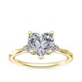 thumbnail image 1 of 0.65 Carat Excellent Heart Cut Natural Diamond Beautiful Halo Bridal Ring for Bride Solid 14K Yellow Gold Size 5, 1 of 8