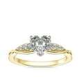 thumbnail image 1 of 0.65 Carat Excellent Heart Cut Natural Diamond Solitaire with Accents Beautiful Ring for Anniversary Solid 14K Yellow Gold Size 4.5, 1 of 6