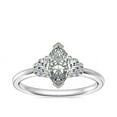 thumbnail image 1 of 0.65 Carat Excellent Marquise Cut Natural Diamond Solitaire Beautiful Ring for Anniversary Solid 18K White Gold Size 4.5, 1 of 6