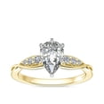 thumbnail image 1 of 0.65 Carat Excellent Pear Cut Natural Diamond Unique Solitaire with Accents Ring for Engagement Solid 14K Yellow Gold Size 8.5, 1 of 6