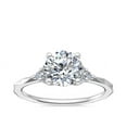 thumbnail image 1 of 0.65 Carat Excellent Round Cut Natural Diamond Unique Halo Ring for Engagement Solid 14K White Gold Size 8.5, 1 of 8