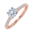 thumbnail image 1 of 0.65 Carat Prong Set Solitaire Diamond Engagement Ring Band in 14K Rose Gold (Ring Size 10.5), 1 of 5