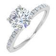 thumbnail image 1 of 0.65 Carat Prong Set Solitaire Diamond Engagement Ring Band in 14K White Gold (Ring Size 10.75), 1 of 5