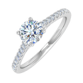 thumbnail image 1 of 0.65 Carat Prong Set Solitaire Diamond Engagement Ring Band in 14K White Gold (Ring Size 9), 1 of 5