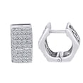 thumbnail image 1 of AFFY 0.65 Carat Round Shape White Natural Diamond Hexagonal Hoop Earrings 14k Solid White Gold, 1 of 1