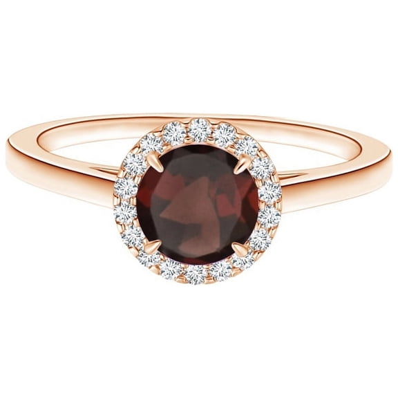0.65 Ctw Garnet Gemstone 925 Sterling Silver Solitaire Accents Women Ring