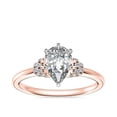 thumbnail image 1 of 0.65 T.C.W Pear Shape Natural Diamond Latest Design Solitaire Wedding Ring for Ladies Solid 14K Rose Gold Size 8, 1 of 6