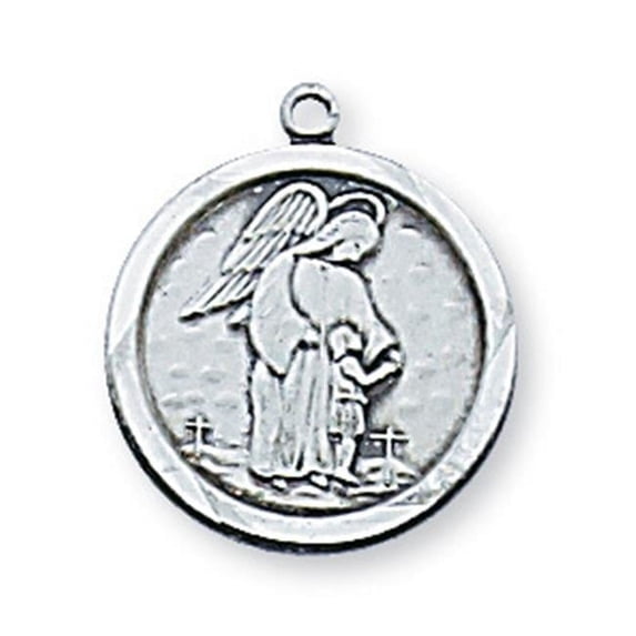 0.65 x 0.56 x 0.6 in. Sterling Silver Guardian Angel Pendant