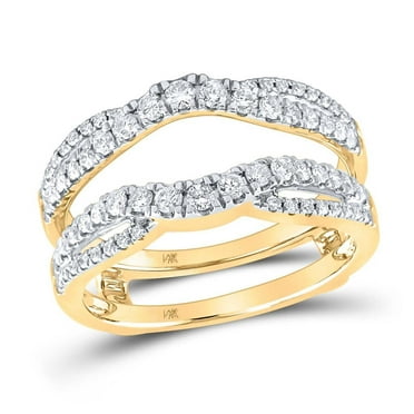 0.65CTW Natural Diamond 14K Yellow Gold Solitaire Ring Enhancer