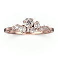 thumbnail image 1 of 0.65ct Round Diamond Moissanite Clasic Ring 18K Rose Gold Over Silver Wedding Band, 1 of 4