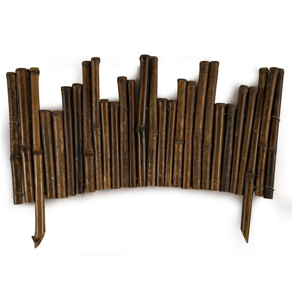 0.65ft * 2ft Natural Black Bamboo Border Edging