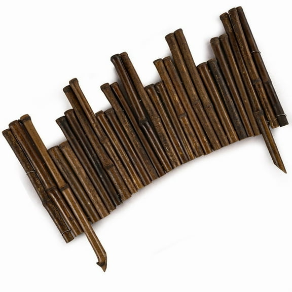 0.65ft * 2ft Natural Black Bamboo Border Edging