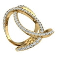 thumbnail image 1 of 0.66 CT TW Marquise Twirl Elongated Knuckle Cocktail Ring 18K Gold (G,VS), 1 of 5