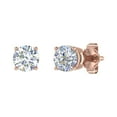 thumbnail image 1 of 0.66 Carat 4-Prong Set Diamond Stud Earrings in 14K Rose Gold, 1 of 6