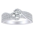 thumbnail image 1 of AFFY 0.66 Carat (Ctw) Round Shape White Natural Diamond Cluster Engagement Ring In 14k Solid White Gold Ring Size-12.5, 1 of 1