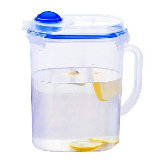 0.66 Gallon Water Pitcher with Lid and Pivot Top Spout -Slim Design Fits Fridge Door