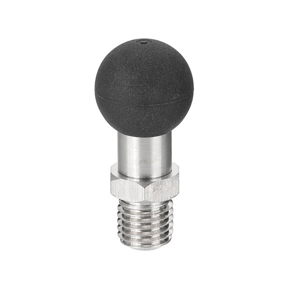 0.67" Ball Mount Base Ball Adapter with M10 Threaded Bolt Stainless Steel Silver