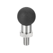 0.67 Ball Mount Base Ball Adapter with M6 Threaded Bolt Stainless Steel Silver