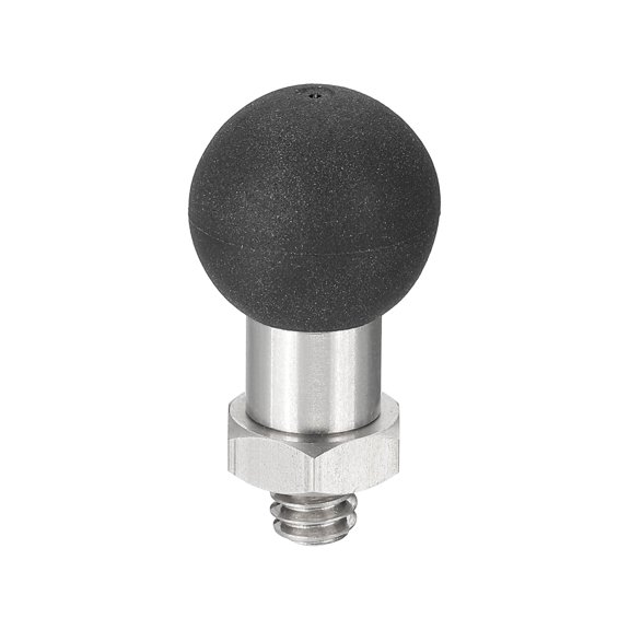 0.67" Ball Mount Base Ball Adapters with 1/4" Threaded Bolt Stainless Steel Silver