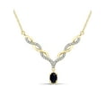 thumbnail image 1 of 0.67 Carat T.G.W. Sapphire Gemstone and Accent White Diamond Women's Pendant, 1 of 4