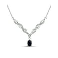 thumbnail image 1 of 0.67 Carat T.G.W. Sapphire Gemstone and Accent White Diamond Women's Pendant, 1 of 4